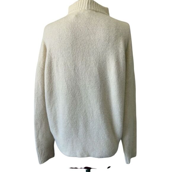 NEW Madewell Women's Dillon Mockneck Pullover Sweater M Cream - Picture 3 of 10